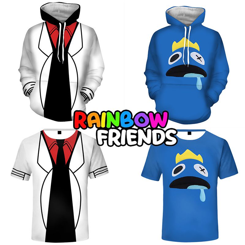 Trendy Roblox Rainbow Friends Printed Hoodie Red - PKAWAY