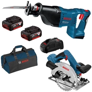Serra Sabre à Bateria 18V GSA 18V-LI + Serra Circular 18V GKS 18V-57 BOSCH