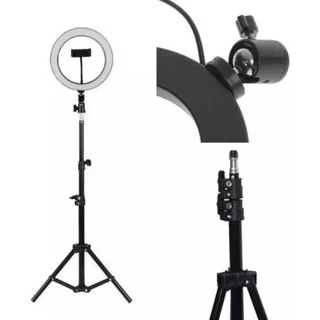 Ring Light Led Iluminador 26cm 10 Polegadas Completo 2,1m Tripé 210cm