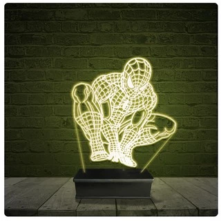 Led Luminária Acrílico Abajur - Homem Aranha 3