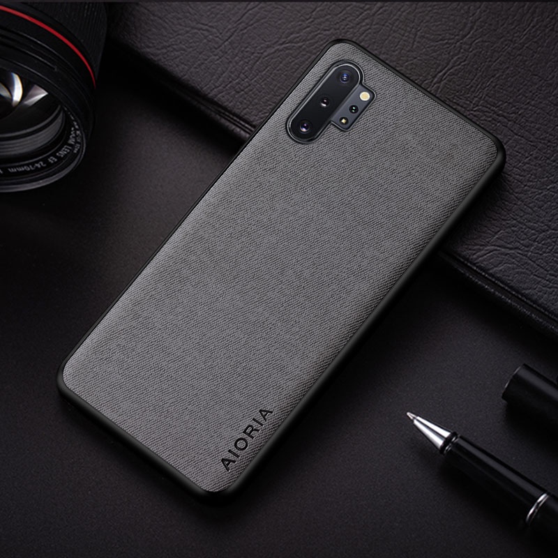Capa De Celular De Couro Têxtil Premium Para Samsung Galaxy Note 10 ...