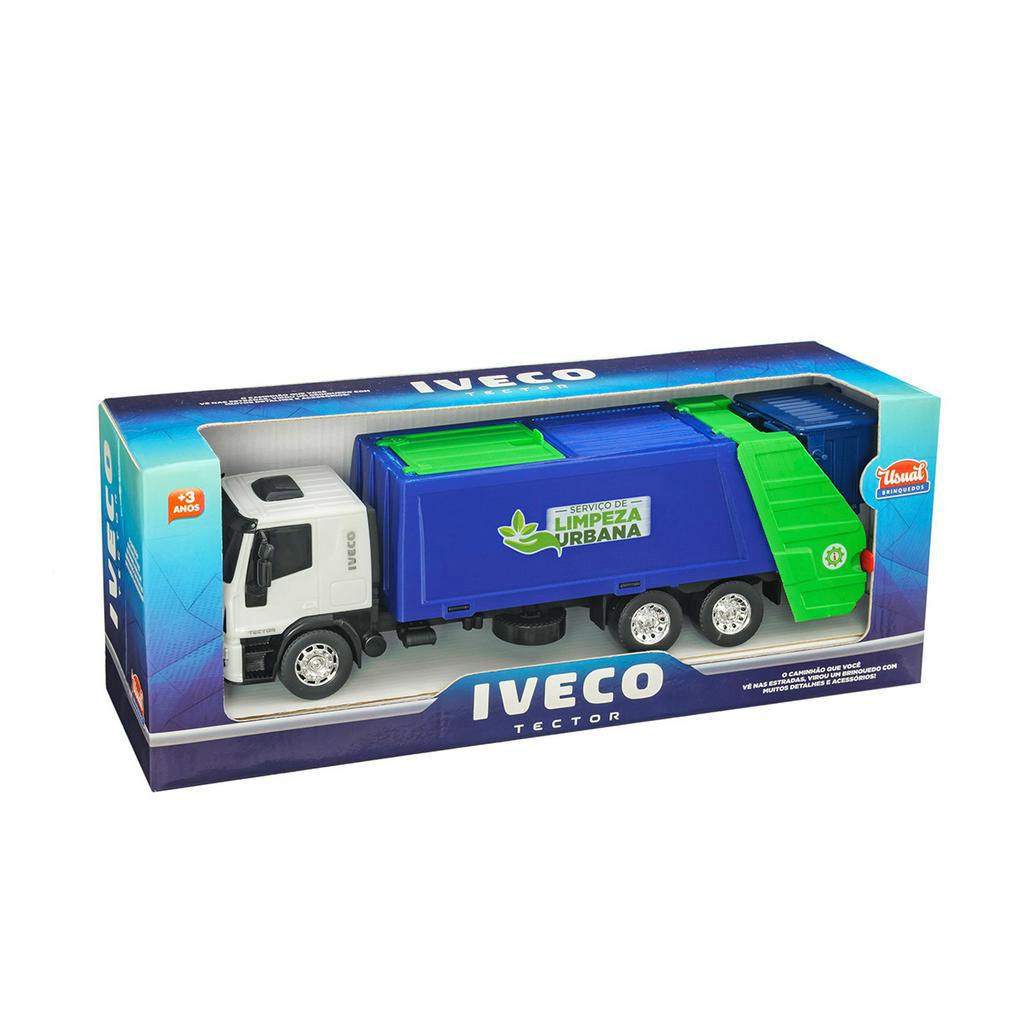 Brinquedo Caminhão Iveco Tector Coletor Limpeza Urbana