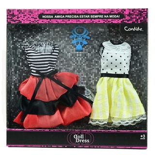 Vestido Para Boneca - Doll Dress Kit 2 Looks - Listrado