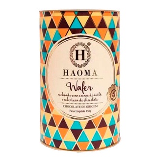 Lata de Wafer Avelã e Chocolate Haoma 150g