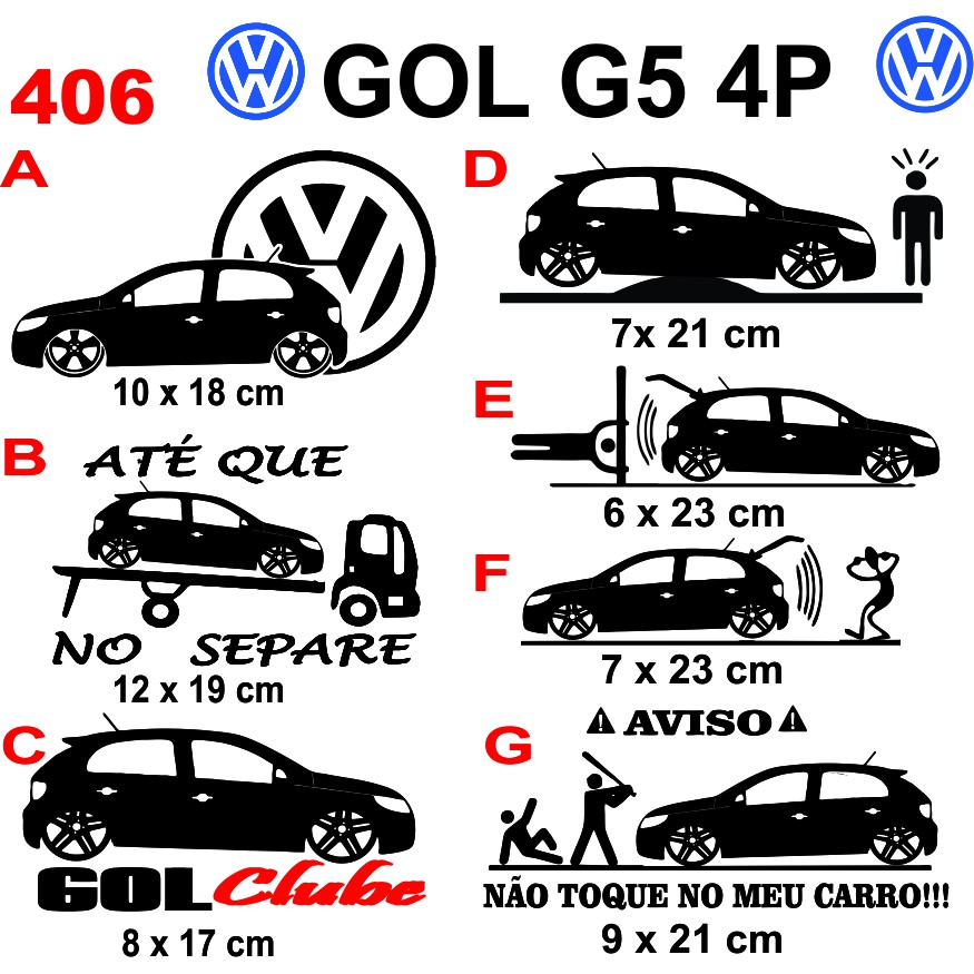 Adesivo Gol Quadrado Rebaixado