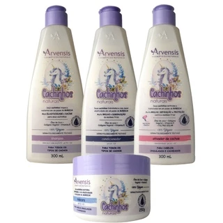 Kit Arvensis Cachinhos Sh.+ Cond + Ativ.300ml+masc 250gr