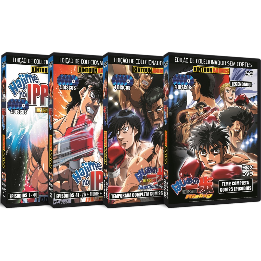 DVDs Hajime No Ippo + New Challenger + Rising (Todas Temporadas)