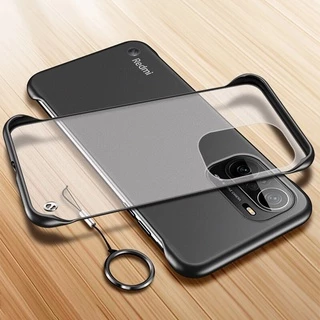 Redmi Xiaomi Anel Sem Moldura Caso De Telefone Para Xiao Mi 11i 9 T Poco F2 Pro F3 Matte PC Capa Dura De Volta Red K20 K30 Ultra K40 Plus