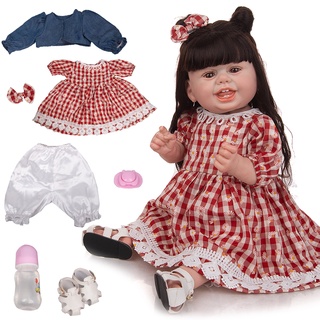 Boneca Bebê Reborn Doll Corpo de Silicone Pode Tomar Banho Com Chupeta  Magnetic Presentes De Natal Para Crianças Enviar Do Brasi