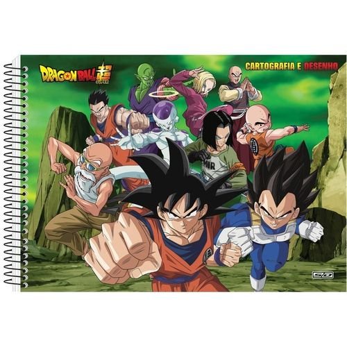 Caderno De Desenho Dragon Ball Super C/4 60 Fls Cartografia - Tem