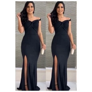 Vestido Longo Sereia Madrina Formatura Casamento Decote X