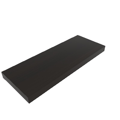 Prateleira Preta de MDF de Parede 70x35 com Cantoneiras