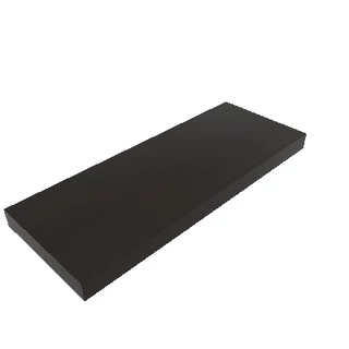 Prateleira Preta de MDF de Parede 70x35 com Cantoneiras