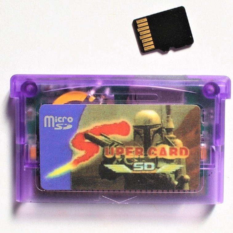 Super Card Sd Cartucho Flash Card Para Game Boy Advance Gba + Jogos + Adaptador