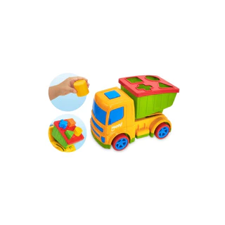Caminhão Didático Infantil Happy com 4 Peças Educativas Brinquedo USUAL em Oferta na Shopee