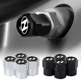 4pcs Tampa De Ar De Liga Metálica Para Carro Prata/Preto Hexagonal Do Núcleo Da Válvula De Pneus Hyundai Personalizar em Oferta na Shopee