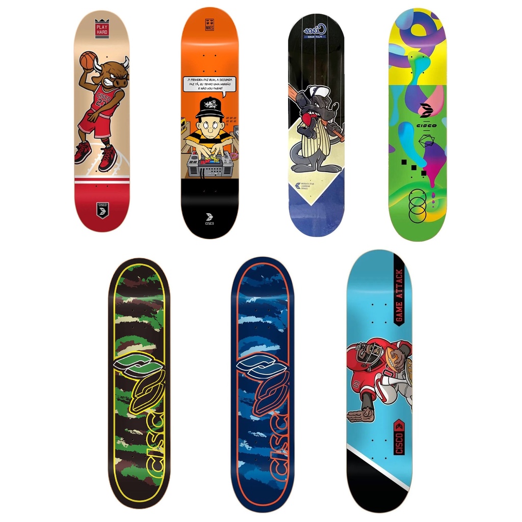 Shape Cisco Skate Fiber Decks Makes no Jogo 8.125 - Cisco Skate