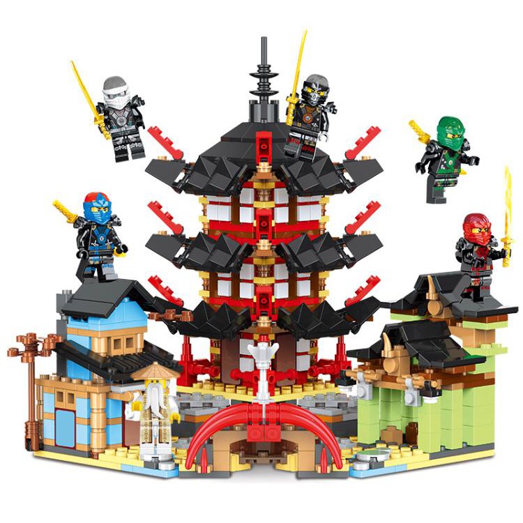 Templos Ninjago casa dos ninjas blocos de montar compat vel c