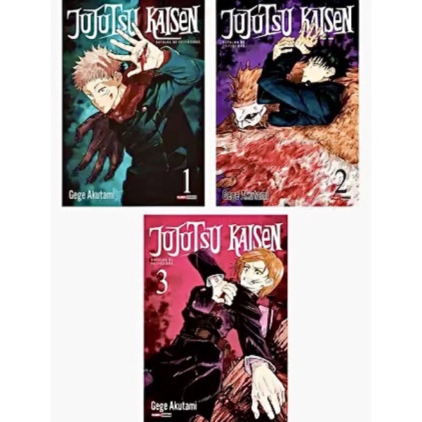 Jujutsu Kaisen mangá Volume 1,2,3