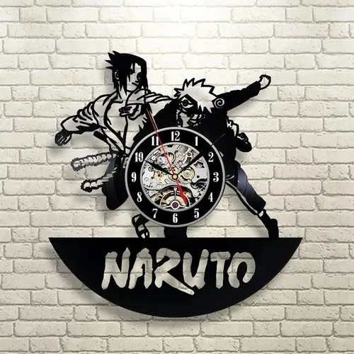 Naruto 02 - Relógio Disco De Vinil Decoração