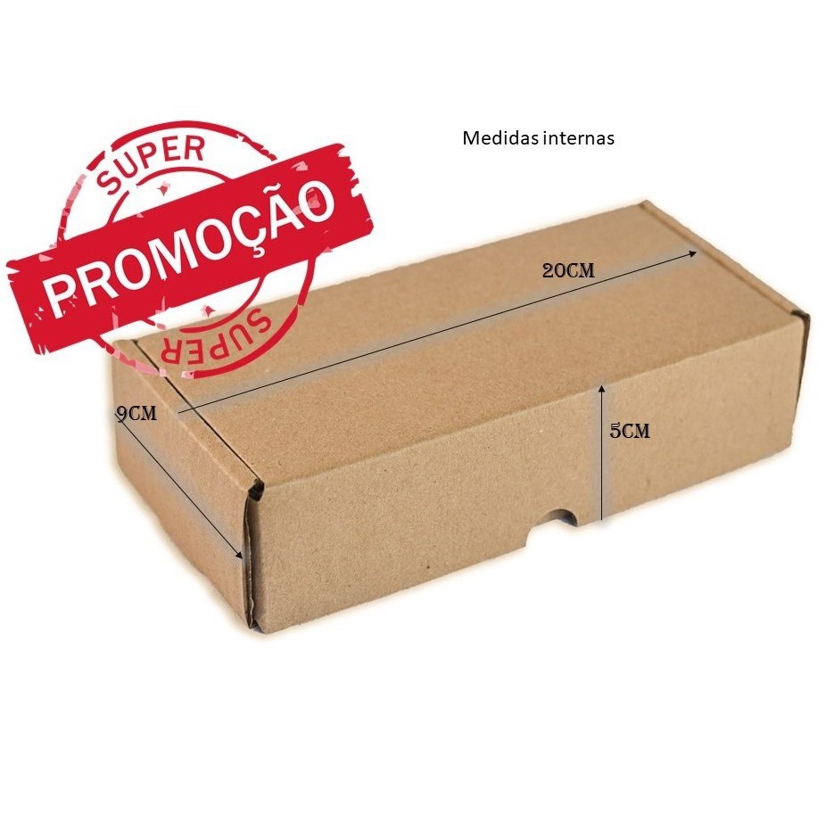 10 Caixas de papelão Nº 0 - Medidas 20 x 9 x 5 cm E-commerce Envios, Tipo Correio.