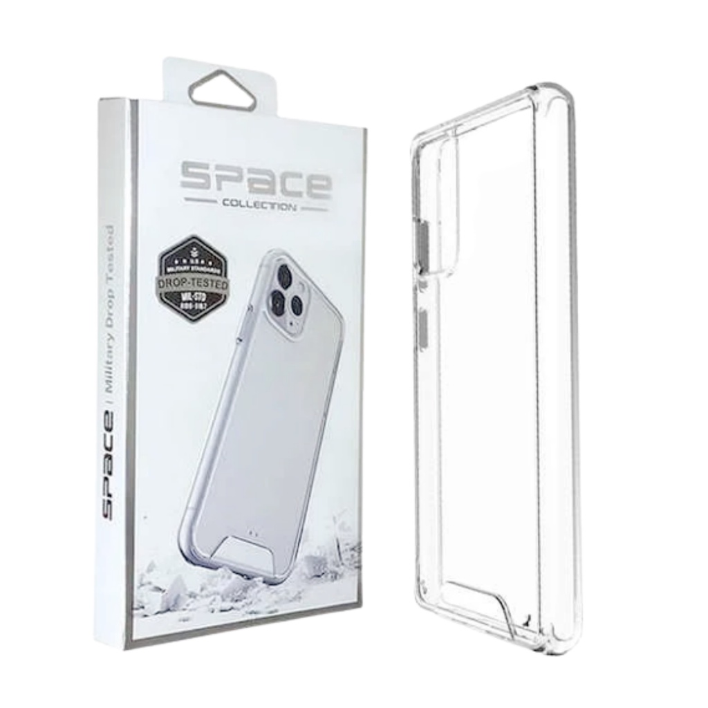 Capa Tpu/Acrilico Reforçado Transparante Clean Space Colletion Premium Ultra slim Para Iphone 7 até 13