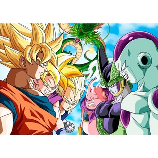 Poster A4 Goku e as esferas do dragão