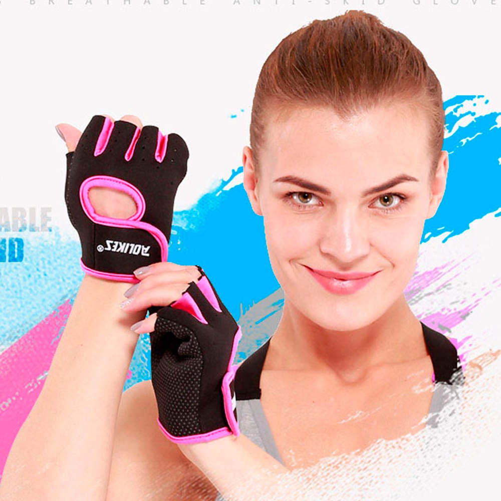 Luva De Academia Feminina Musculação Punho Treino Crossfit Esportiva ...