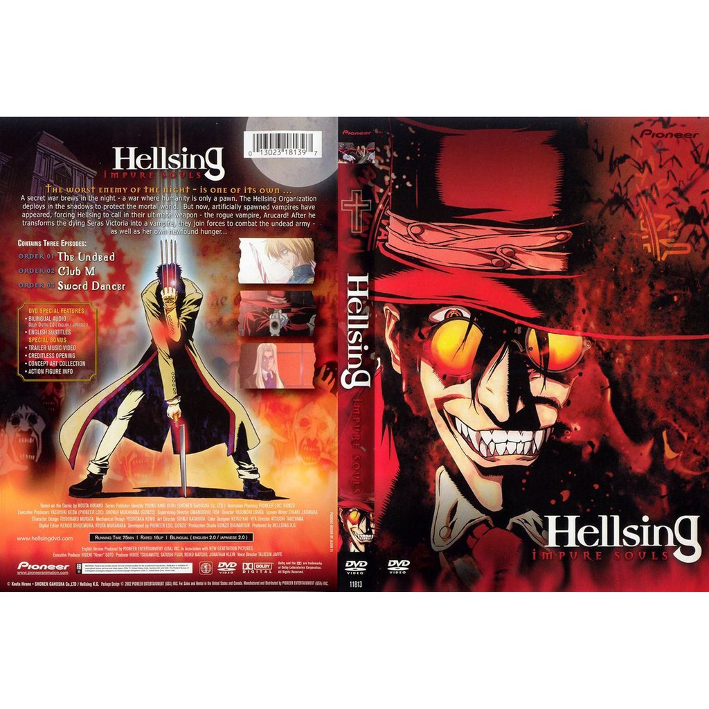 Hellsing + Hellsing ultimate 2 series completas anime 3 dvds