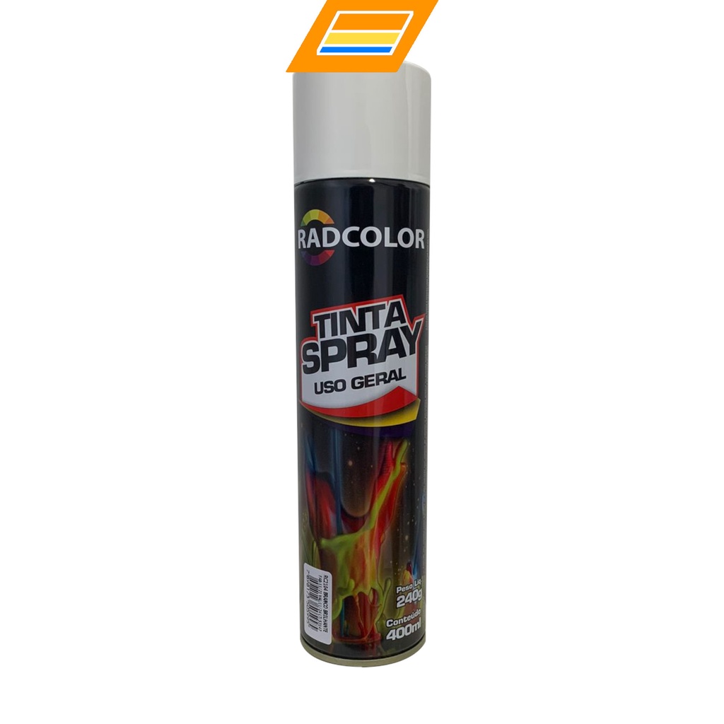 Tinta em Spray Uso Geral 400ML Radcolor - Branco Brilhante | Shopee Brasil