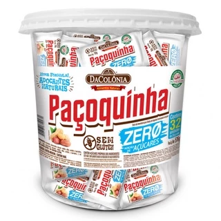 Paçoquinha Dacolônia Zero Açúcar Pote 576g, Vegana E Sem Glúten