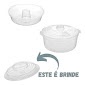 Kit Micro ondas Panela Arroz + Forma De Bolo Pudim + Brinde Tampa de Alimentos