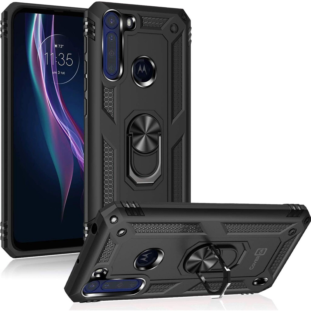 Capa Case Anti Impacto Anel Metal para Moto One Fusion Xt2073-2