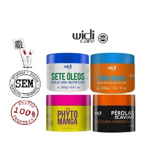 Cronograma Capilar: Mascara Sete Oleos, Perolas de Caviar, Etnik Brasil, Phyto Manga tudo 300gr Widi Care
