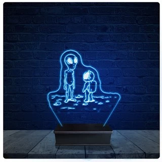 Luminária Led Acrilico Abajur - Astronauta Desenho 40