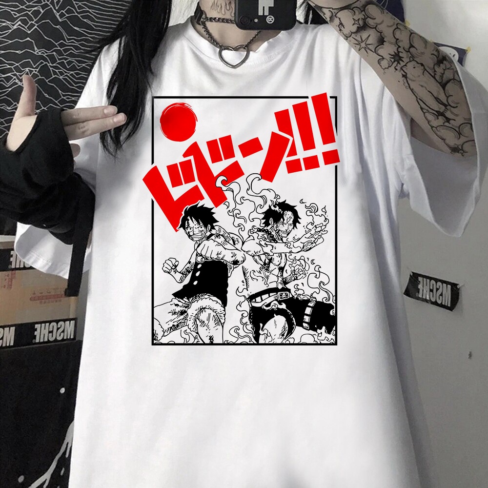 Camiseta Anime Ace One Piece Luffy Unissex