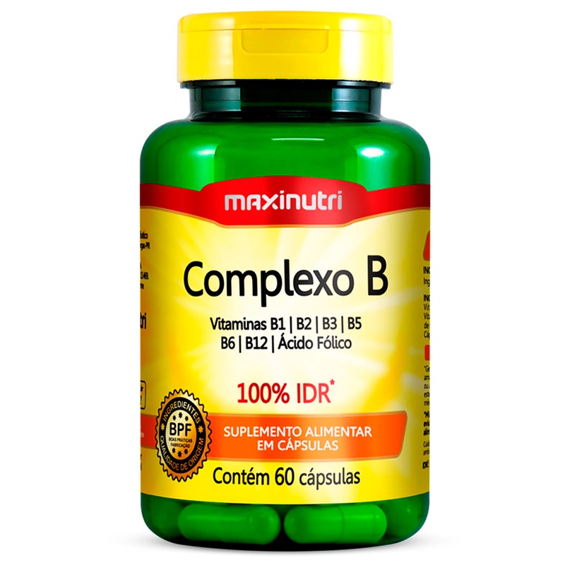 Complexo B 100% IDR 60 Cápsulas - MaxiNutri | Shopee Brasil