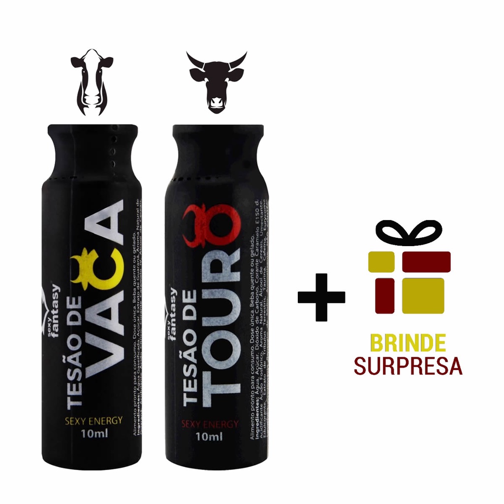 Kit Tesão de Vaca + Tesão de Touro Energético Estimulante Afrodisíaco 100%  Natural Feminino e Masculino - Escorrega o Preço