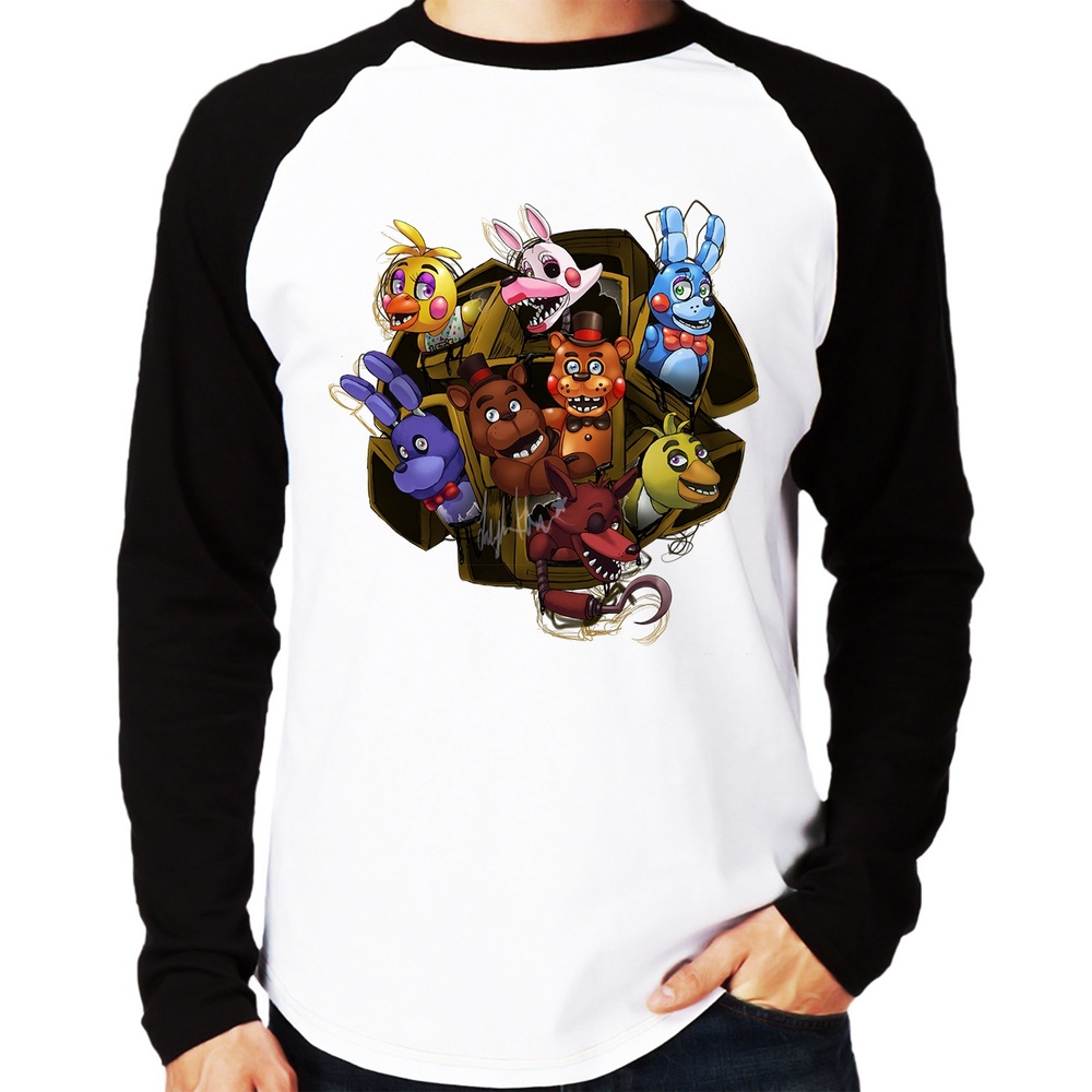 Blusa Camiseta Manga Longa 10 Five Nights at Freddy's Jogo