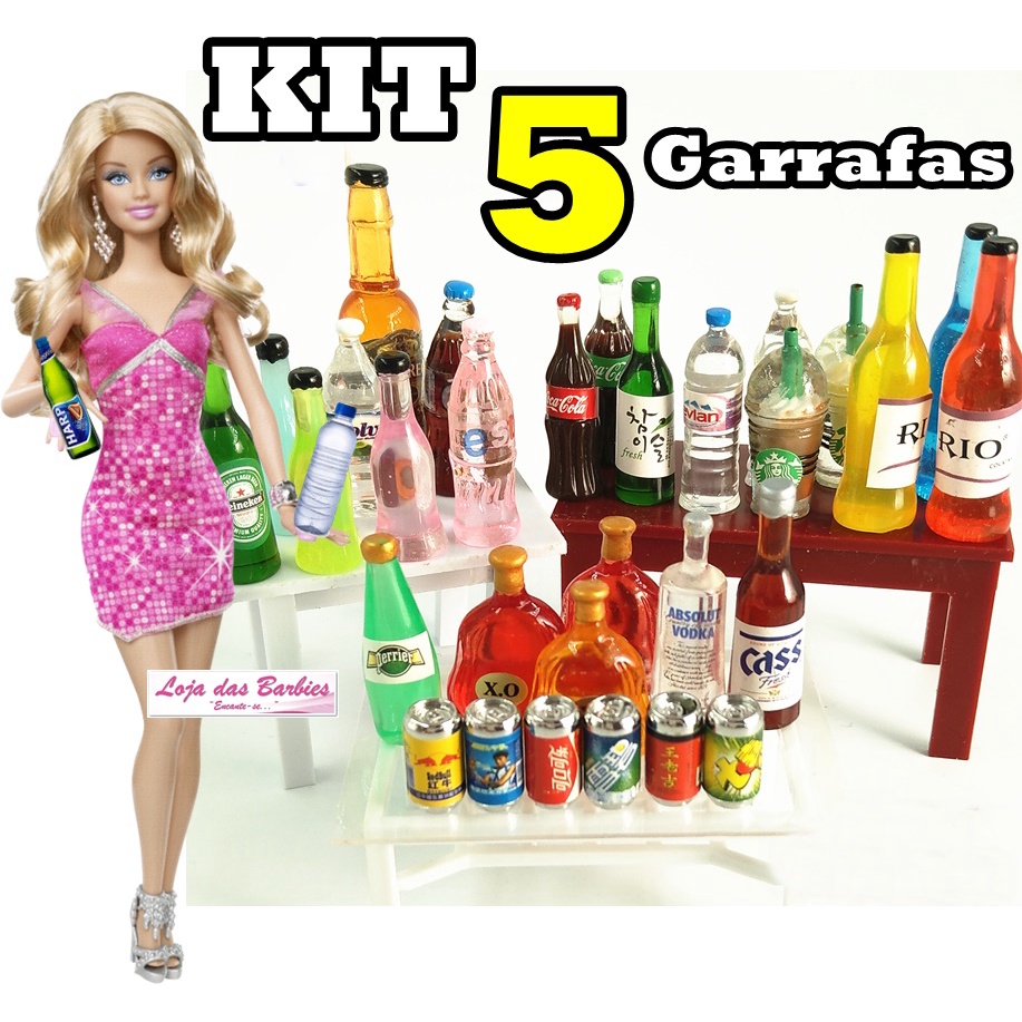 Kit 5 Miniaturas Comidinhas para Barbie Monster High Susi