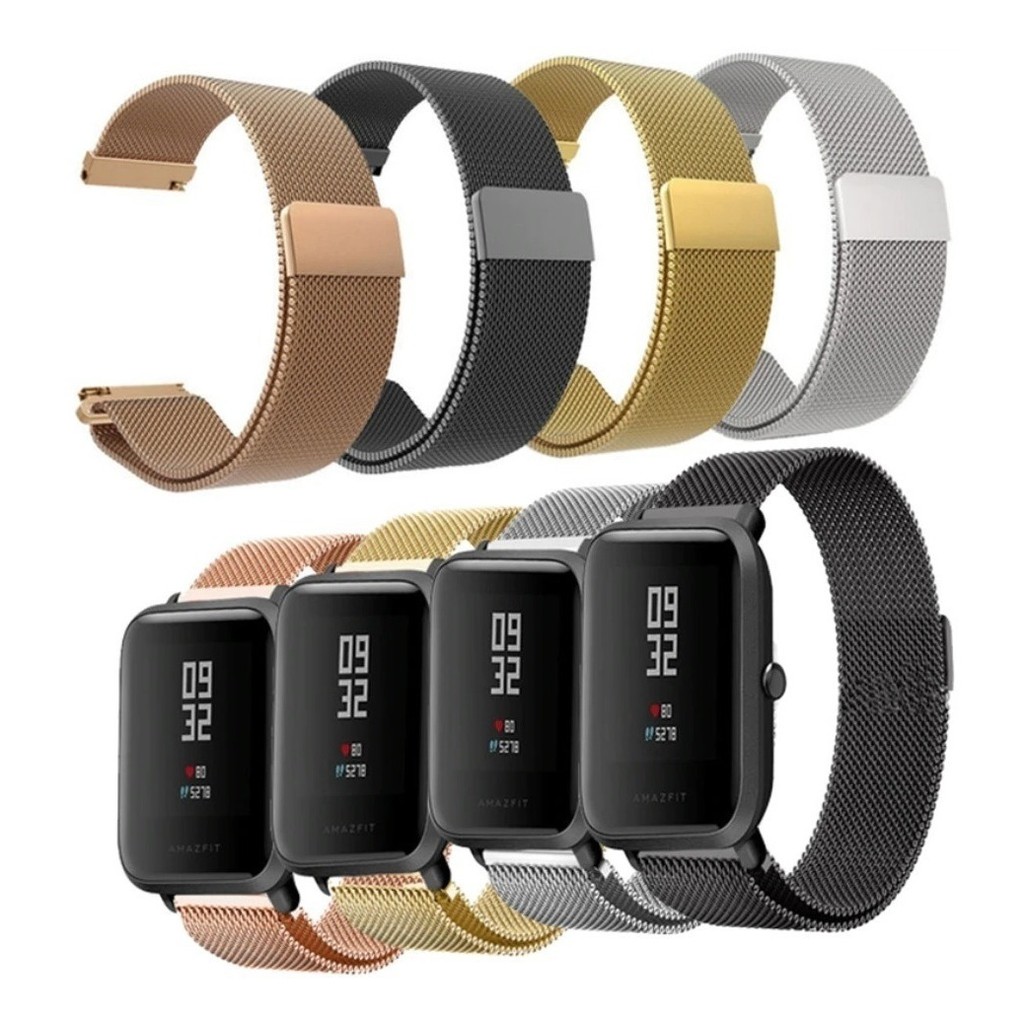 Pulseira para Smartwatch Amazfit Bip S, Bip e Bip Lite Milanese Metal ...