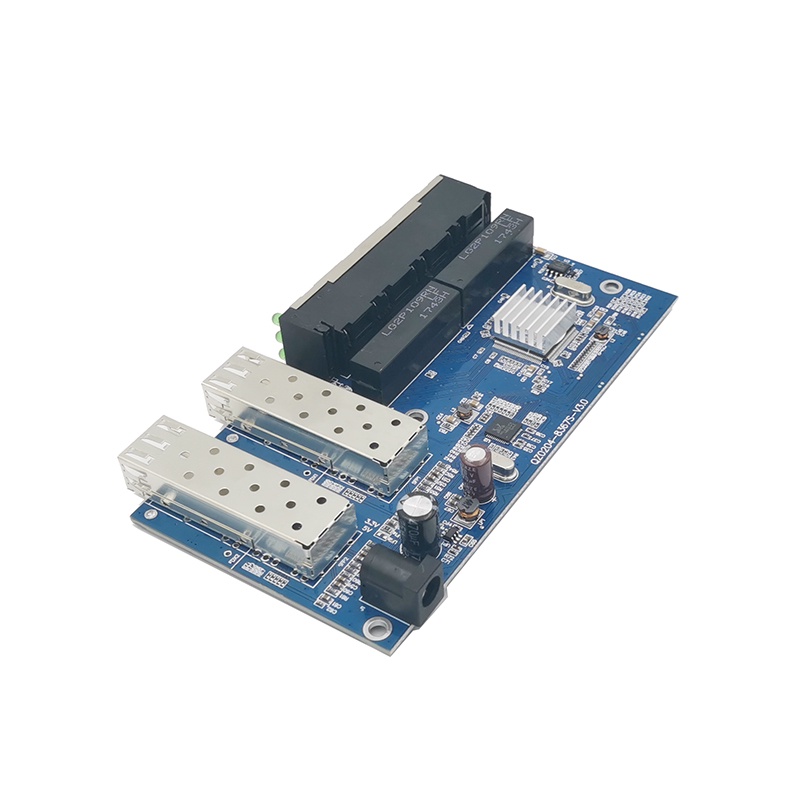 10/100/1000 M switch 4 RJ45 UTP 2 SC Gigabit Fibra Óptica Media ...
