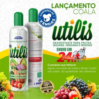 Desinfetante De Hortifrutícolas Coala - UTILIS - Desinfetante De Verduras, Frutas e Legumes