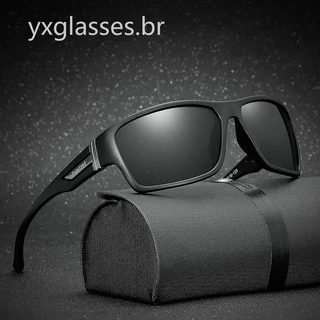 Óculos De Sol Para Ciclismo Polarizado Masculino Esportivos Estrutura UV Siamês Exterior UV400 Quadrados Masculinos Moda Esportiva Com Dirigir/À Noite