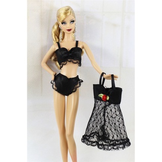 Lingerie Luxo Para Boneca Barbie Roupa Robe Calcinha Sutiã