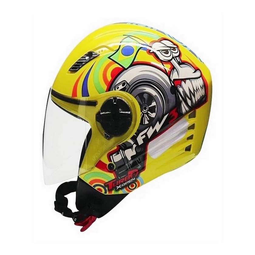 Capacete Fw3 Turbo Aberto X Open Cores Com Selo Inmetro