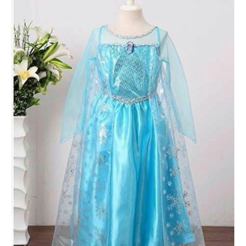 Vestido Frozen Infantil Rainha Elsa + acessórios de Brinde