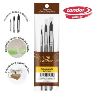 Kit de Pincel Aquarela Premium 5500 - Condor