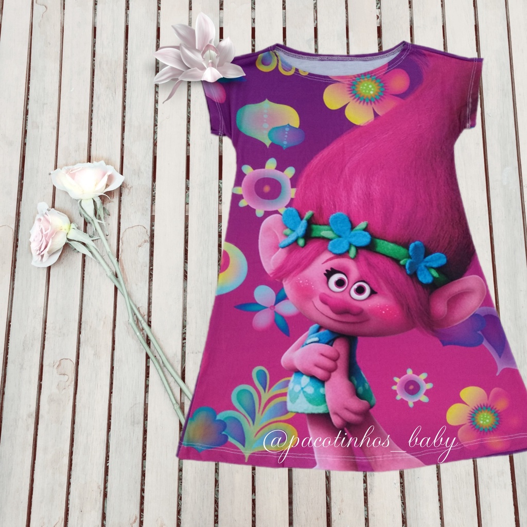 Vestido princesa poppy online trolls