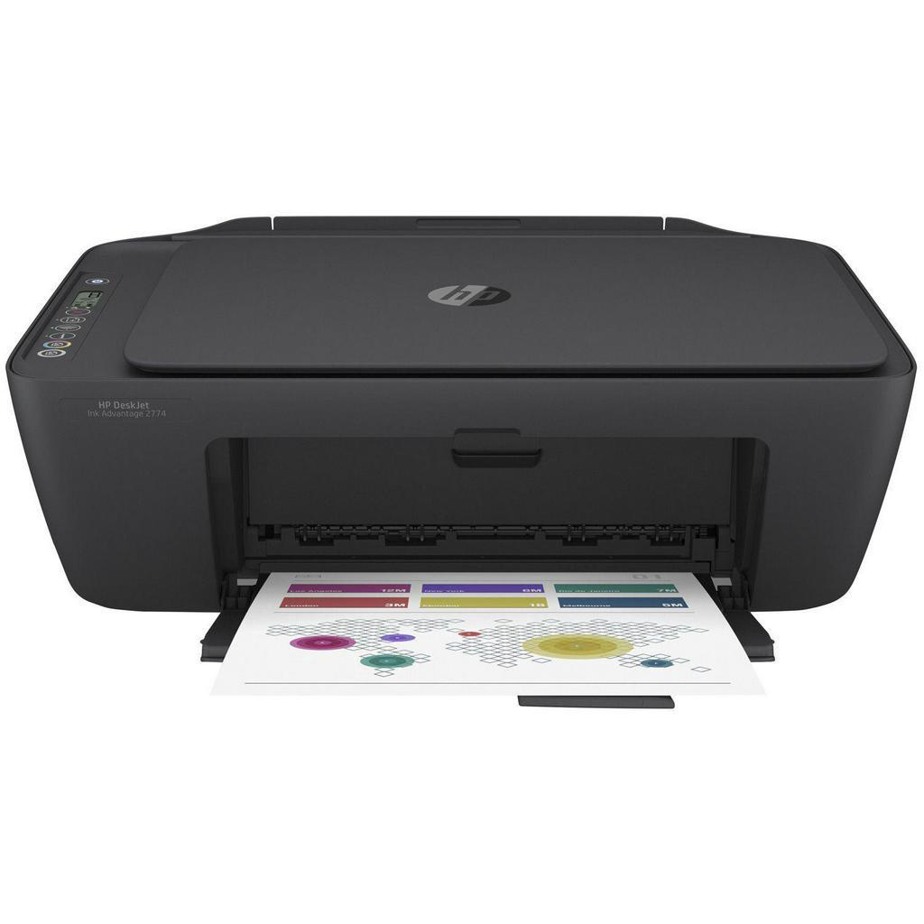 Impressora Multifuncional Hp Deskjet Ink Advantage 2774 Wifi, Bluetooth, USB, Imprime Do Celular - Monocromática/Colorida